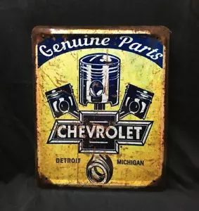 Genuine parts Chevrolet service tin sign vintage sign retro style personalized - Picture 1 of 15