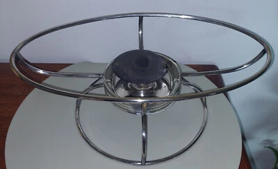 RÉCHAUD RÉCHAUFFE PLAT MÉTAL ARGENTÉ CHRISTOFLE ANCIEN - Photo 1/4