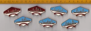 7 broches de barco vintage de la Unión Soviética insignias de alfiler - Imagen 1 de 1