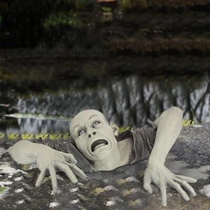 20x8x7cm Halloween Crawling Zombie Horror Props Outdoor Statue Graveyard Decor - Picture 1 of 6