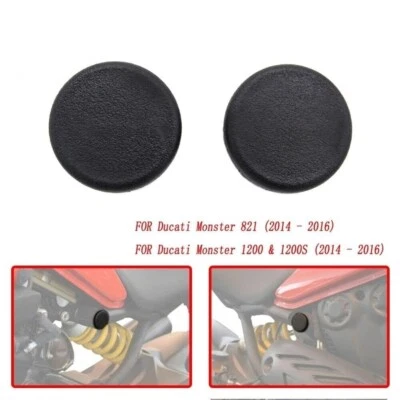 2 PCS Frame End Cap Frame Hole Cover For Ducati Monster 821 1200 1200S 2014-2016 Foto 1 de 4