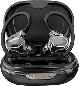 Wireless Bluetooth Earbuds for Small Ears Canal, Running Silver Black - Zdjęcie 1 z 9