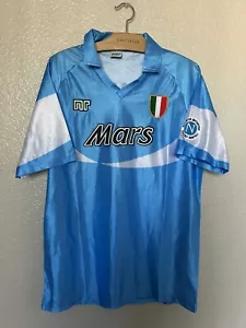 Diego Maradona #10 Napoli NR Blue Home ‘90-‘91 Retro Home Jersey Men’s Size XXL - Picture 1 of 7