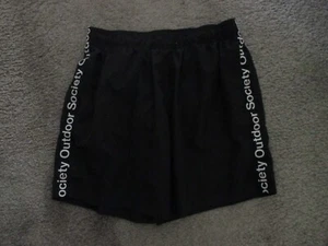 H&M Swim Shorts Trunks Men's Med. Black, Drawstring, Elastic Waist, Lined, Logo - Bild 1 von 7