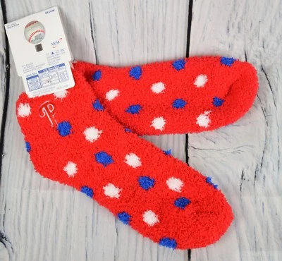 MLB Pittsburgh Pirates Unisex Adult Fuzzy Sleep Socks Soft Warm Cozy Red Medium  - Image 1 of 4