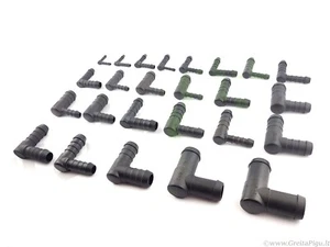 Accesorios de tubería Conector de tubería Plástico Púas Manguera Montador PIEZA EN L Y REDUCTOR - Imagen 1 de 5