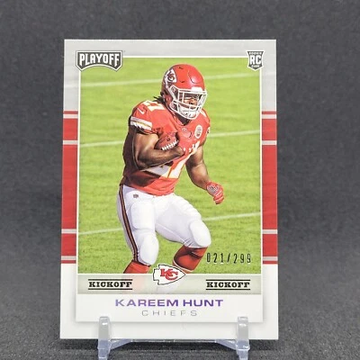 Kareem Hunt RC 2017 Panini Playoff #216 Kansas City Chiefs Kickoff /299 - Image 1 of 2