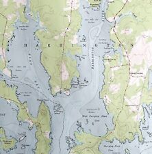 Map Harrington Maine USGS 1975 Topographic Geological 1:24000 27x22" TOPO14