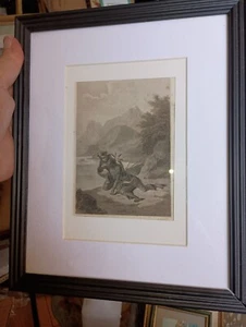 ANTIK 🌟 Original 1845 Fritz Hoffmann Kupferstich - Indianer Wasser anbieten - Bild 1 von 13