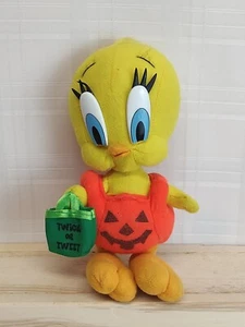 Tweety Bird Halloween 1997 Orange Pumpkin Costume, Twick or Tweet Bag, Plush - Picture 1 of 13