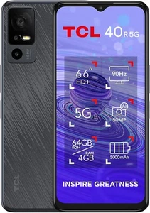TCL 40R 5G - 64GB Unlocked Hybrid Dual SIM LTE Android Smartphone - Grey - Picture 1 of 1