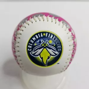Bola de béisbol Columbia Fireflies 2016 rosa con puntos plateados BWMGlobal MiLB - Imagen 1 de 6