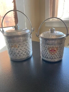 2 Vintage Diamond Brand Embossed Aluminum Containers - Picture 1 of 10