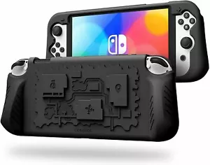 For Nintendo Switch OLED Model 2021 Soft Silicone Case Cover w/3 Game Card Slots - Picture 1 of 11