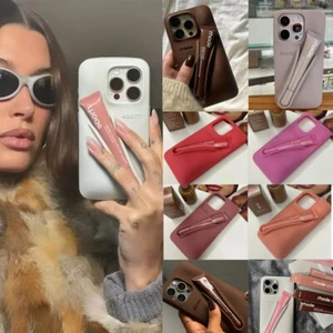 Phone Case with Lipstick for iPhone 12 13 16 15 Pro Max 14 Plus Silicone Cover - Picture 1 of 31