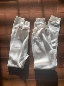 Lot of 2 Girls white thermal leggings. Size 8 and size 10-12. NWOT - Picture 1 of 4