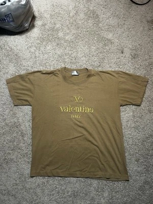 Camiseta Valentino Italia Spellout de una sola puntada marca de diseñador Foto 1 de 3
