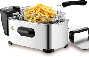 Electric Deep Fryer 3.5L Capacity 2000W Stainless Steel Exterior Fryer Adjust... - Picture 1 of 12
