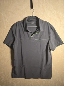 Cherokee Herren Scrub Top Gr. L grau Stretch Reißverschlusstasche Polokragen Medical 220 - Bild 1 von 9