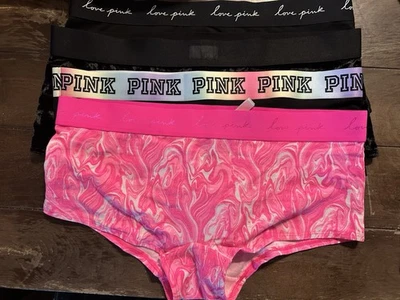 Lot Of 4 Victoria Secret Pink Brand Boyshort Size XL NWT - Image 1 of 4