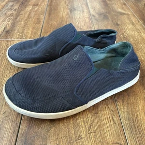 OluKai Nohea Mesh 10188 Navy Blue Slip On Casual Beach Loafer Shoes US Men's 12 - Picture 1 of 9