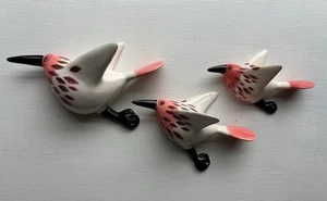 Hannah Turner Flying Bird Trio Ceramic Wall Plaques A/F - Picture 1 of 23