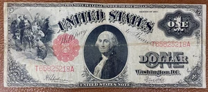 Series of 1917 $1 United States Legal Tender Note - Circulated - Picture 1 of 2