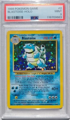 1999 POKEMON BASE SET UNLIMITED #2 BLASTOISE-HOLO PSA 9 - Image 1 of 2