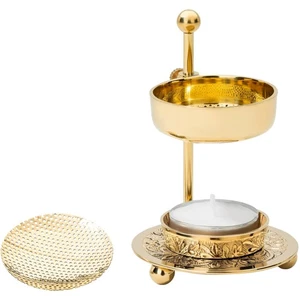Luxury Handmade Gold Brass Incense Censer with 4.33” Height – Gift of Serenity - Picture 1 of 10