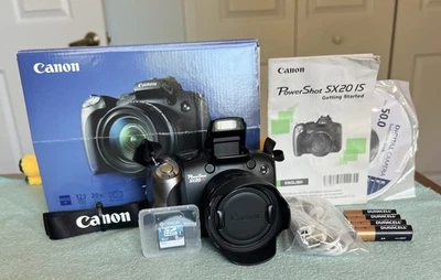 Цифровая камера Canon PowerShot SX20 IS 12,1 Мп 20-кратный зум откидной ЖК-дисплей - Nr как новая - - Изображение 1 из 4