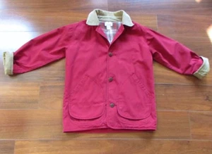 J. CREW CREWCUTS ~ Kid's S ~ Vintage Y2K 2006 CANVAS & CORD Barn Coat Jacket c35 - Picture 1 of 9