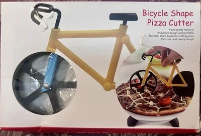 Cortador de pizza en forma de bicicleta de 1 pieza, rueda de corte de pizza de acero inoxidable BICICLETA AZUL Foto 1 de 4