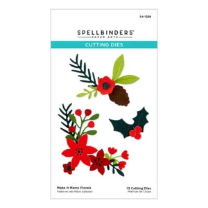Troqueles grabados Spellbinders - Make It Merry florales, S4-1288 - Imagen 1 de 4