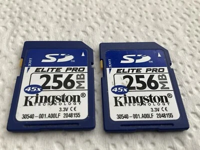 Lot Of 2 Kingston Elite Pro 256MB SD Memory Cards - Tested - Tracked Postage - Image 1 of 2