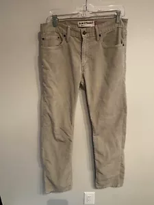 Levi’s 514 Corduroy Mens Pants Size 32 32x33 Khaki Beige Slim Straight - Picture 1 of 7