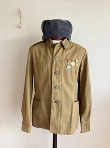 Chaqueta Oficial Soviético Uniforme Militar URSS Con Medallas Coleccionables Antiguo - Imagen 1 de 19