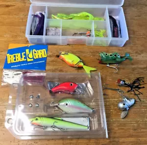 Angelköder Set Flugköder Kunststoffkoffer Frosch Fisch Greifer Handschuh - Bild 1 von 13