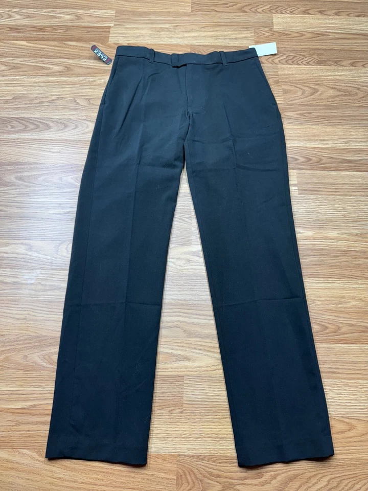 Van Heusen Men's Flex Straight Fit Flat Front Pant Black 29w X 30l