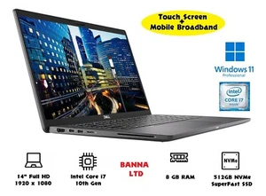 Touch Screen Dell Latitude 7410 Lapto Core i7 10th Gen 8GB 512GB 14" Win 11 Pro - Picture 1 of 16