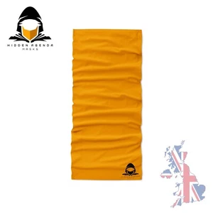 Fluro Orange - Snood Face Shield Mask Bandana Neck Sock Seamless Tube Scarf Buff - Picture 1 of 5