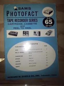 Sams Photofact Service Manual Tape Recorder Series TR-65 - Picture 1 of 2