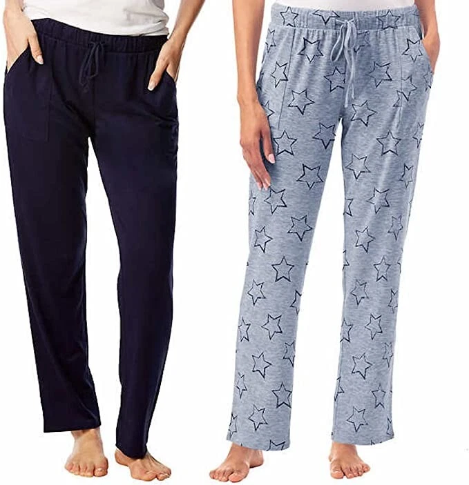 NWT Lucky Brand Women's 2 Piece Sleep Pajajma Pants Blue/Blue Size S $80 2D237 - Image 1 of 2