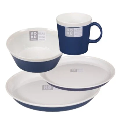 Plates and Bowls mag Sets , 4-Piece Kitchen Dinnerware Set for Tableware Microwa - Image 1 of 4