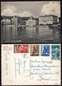 STORIA POSTALE AMG FTT 1953 Cartolina da Trieste per Torino (GB2) - Picture 1 of 1