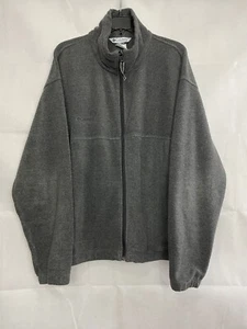 Columbia Full Zip Fleece Jacket Men Size XL Gray Zipped Pockets Drawstring Waist - Picture 1 of 16