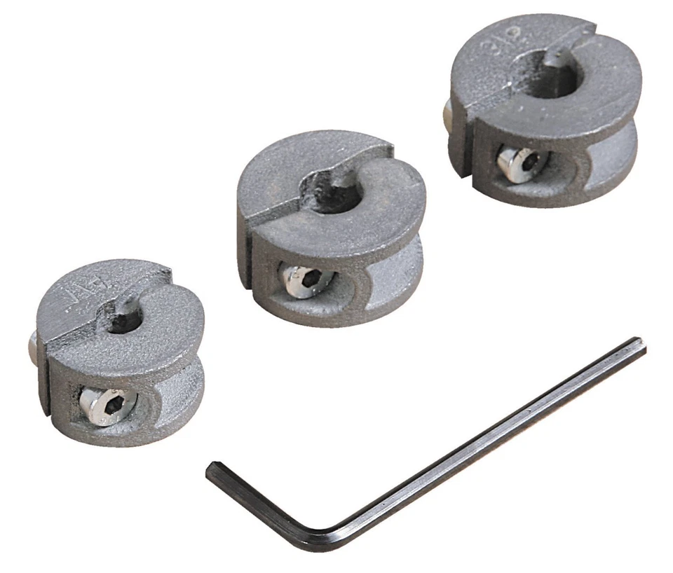 Set of 3 DRILL BIT DEPTH STOPS by Wolfcraft 6mm 8mm 10mm