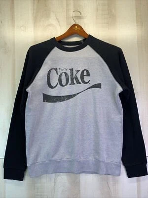Coca-Cola Vintage Style Gray/Black Enjoy Coke Sweatshirt Adult Sz Large-4699 - Image 1 of 4