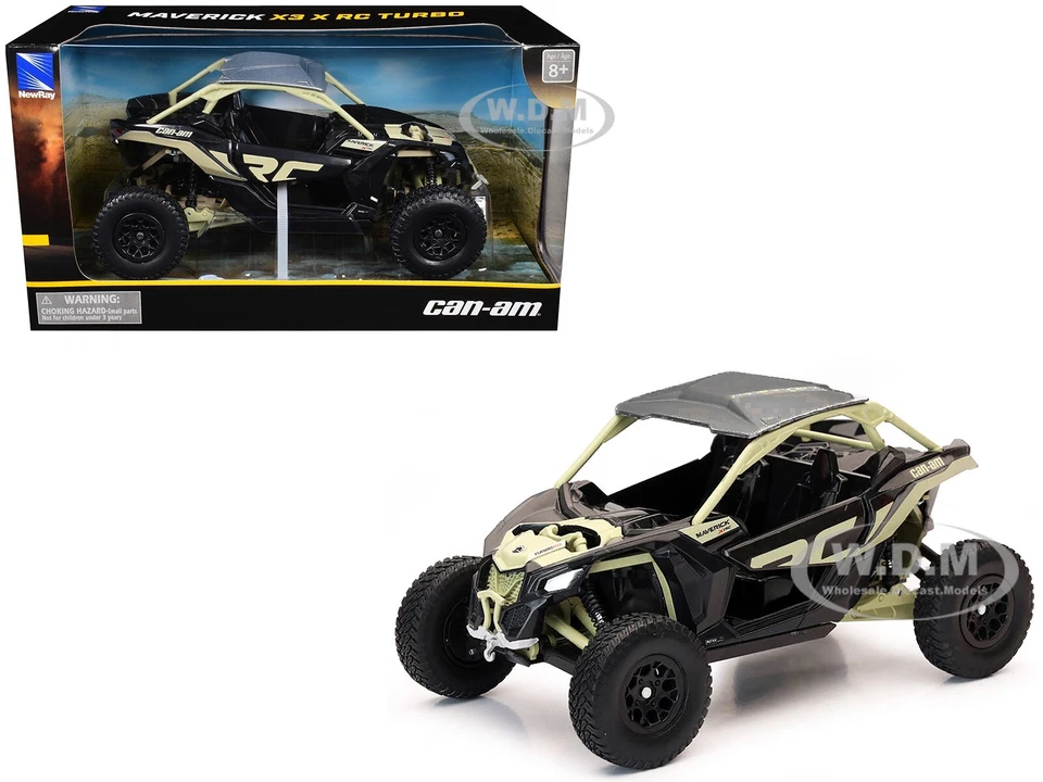 CAN-AM MAVERICK X3 XRC TURBO ATV TAN 1/18 DIECAST MODEL BY NEW RAY 58283 B - Image 1 of 3