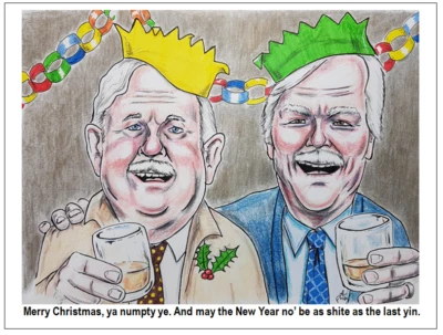 MAGWITCH Christmas Card - Still Game - Jack and Victor