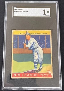 1933 GOUDEY GOOSE GOSLIN SGC 1 - Picture 1 of 2